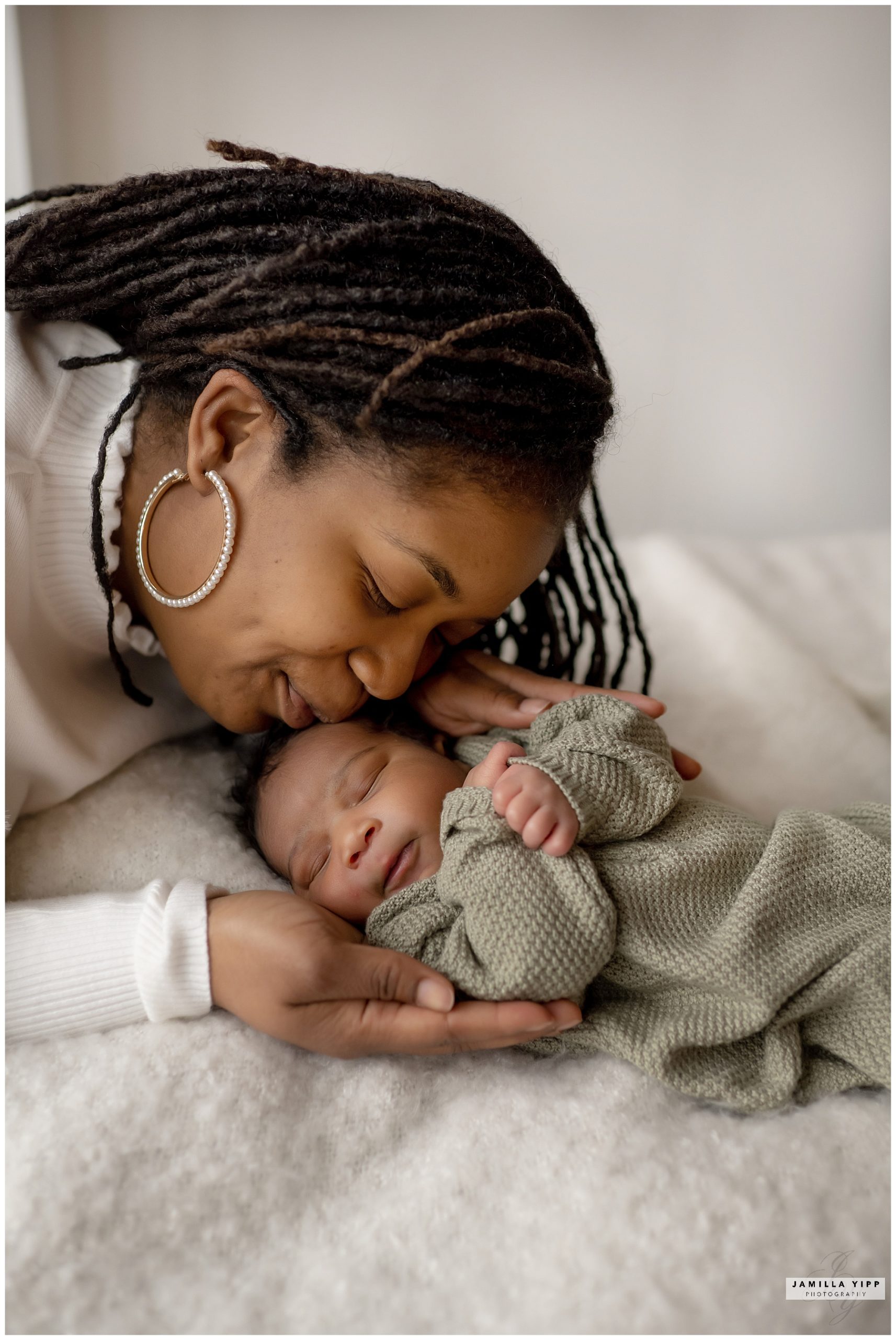 In Studio Newborn and Mom